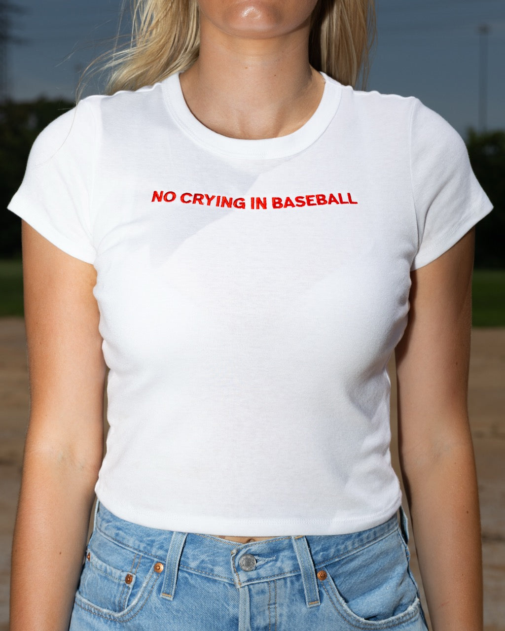 No Crying in Baseball Baby Tee